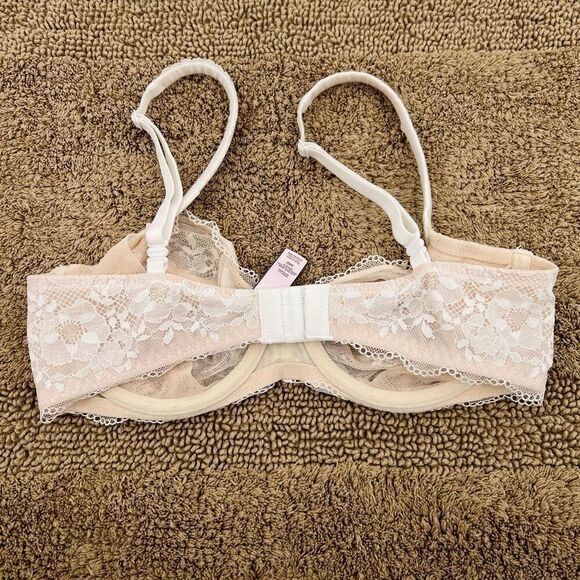 Victoria’s Secret Bra Lace White Tan Size 34D - Picture 5 of 9